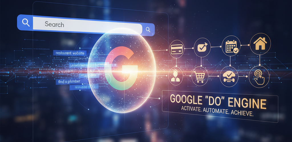 The banner image showing the shift from search bar to action icons